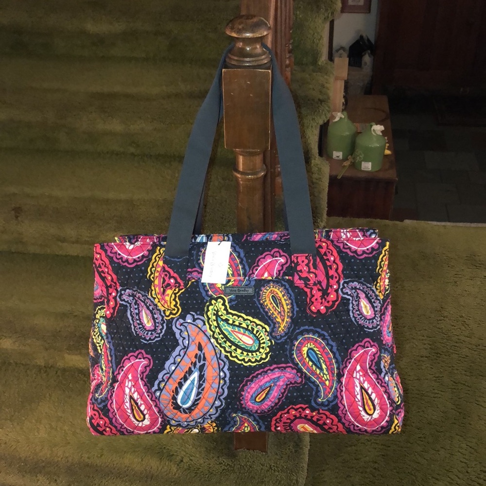 Vera Bradley Paisley Travel Bag - Black and Multicolor
